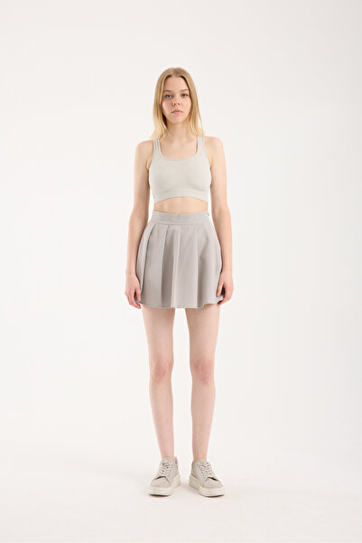 Zula Moda Women's Pleated Mini Skirt Shorts