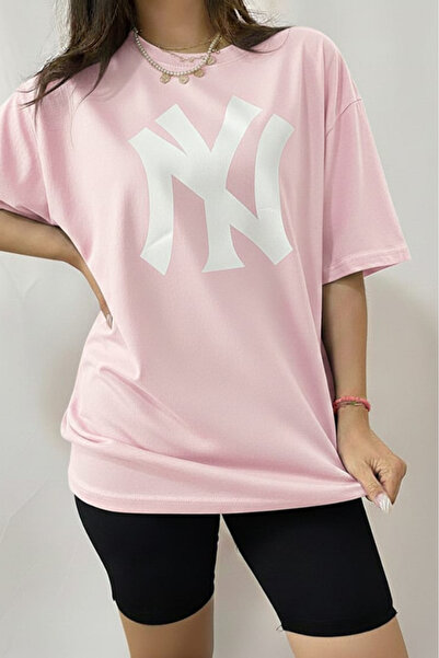 New Shine تي شيرت مطبوع عليه NY للجنسين