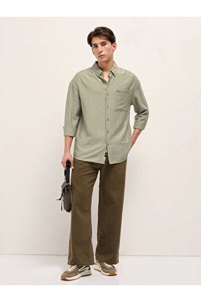 The Bear House Men's long Sleeve Shirt, breathable, soft comfort Fabric