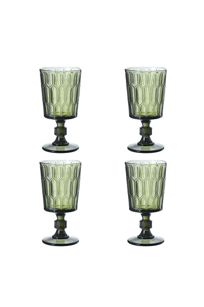 Lucky Art Almera 4Lu Cam Kadeh Seti Yeşil