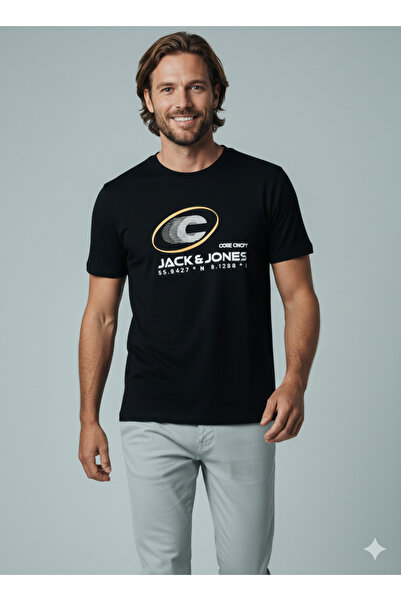 Jack & Jones Tricou casual pentru bărbați J&J basic de culoare uni, cu potriv...