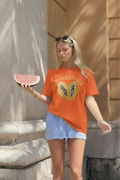 New Shine تي شيرت مطبوع للجنسين من كوبيكابانا