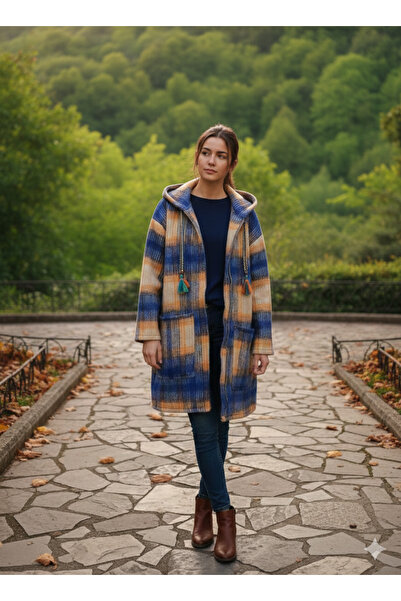 Stor kapüşonlu oduncu kap