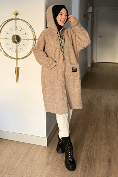 SaklıButik Sacha Thick Drawstring Boucle Fabric Jacket