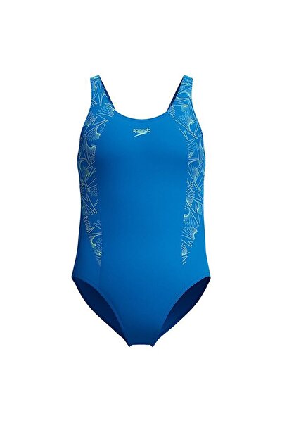 SPEEDO Children's Blue Hyprbm Splc Msclbck 1Pc Jf Swimsuit 8-00372918661