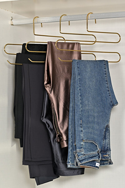 Edora Home Gold 5-Tier Closet Organizer with 5 Tiers for Pants, Shawls, Scarv...