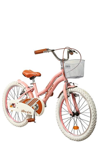 Serraro 20 Jant Çocuk Bisikleti beyaz tekerli pembe Çelik Çamurluk Ve demir s...