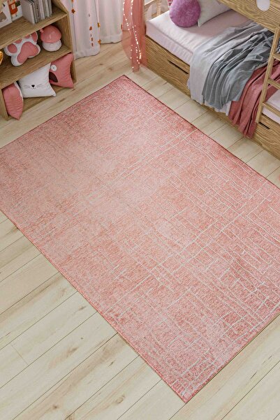 Lorente Home Mia Pudra Viskon Dokuma Kaymaz Taban Yıkanabilir Çocuk Halısı 1426