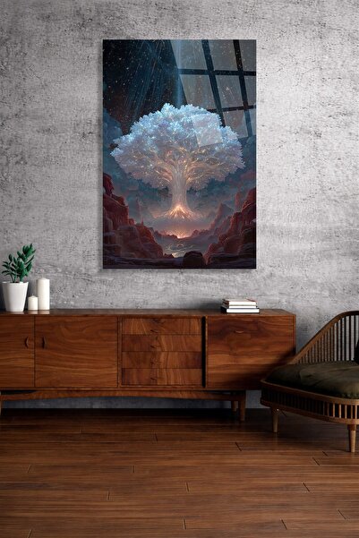 TAULART TABLA DE STICLA INQUEBRATIBILĂ ARBORELE VIAȚEI FANTASTICE TABLA DE PE...