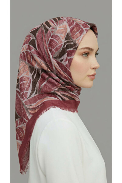 Karaca Eşarp Karaca Winter Wool Scarf - Pink / Brown