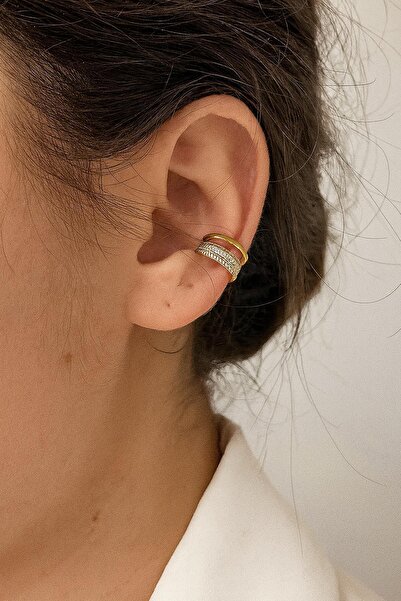 New Obsessions Baget Taşlı Sıkıştırmalı kıkırdak küpe