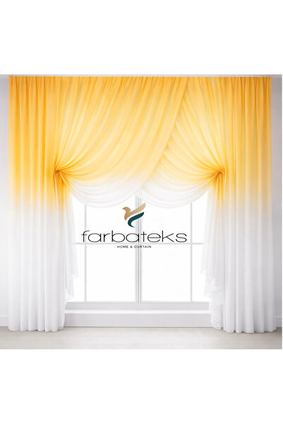 farbateks Πορτοκαλί με χρωματική μετάβαση από το επάνω μέρος διπλό πέτο μοντέ...