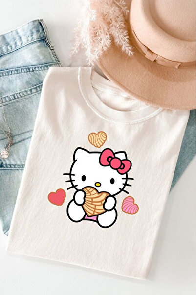 New Shine تي شيرت مطبوع عليه هيلو كيتي للجنسين