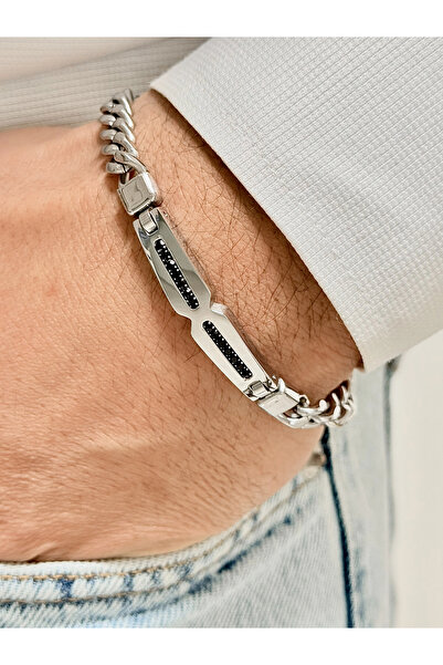 FERRO Silver Steel Men's Bracelet Frj10136A-A 2 Year Warranty with Gift Package