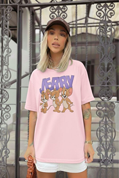 New Shine تي شيرت مطبوع عليه جيري للجنسين