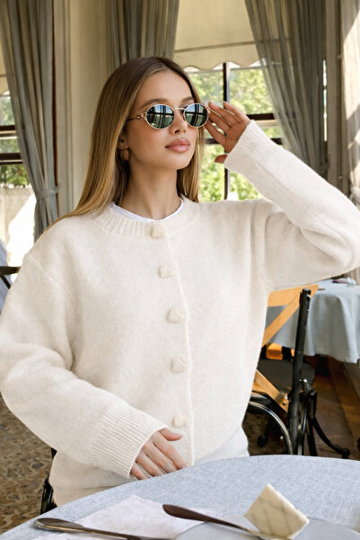 DOQU MILANO KADIN KALP DÜĞME DETAYLI TRİKO HIRKA