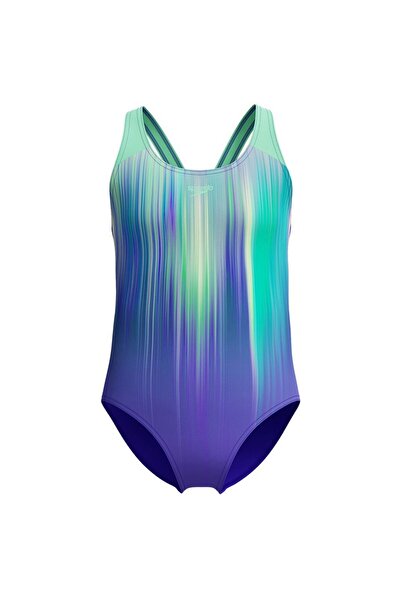 SPEEDO Children's Blue Digi Plmt Spbk Jf Swimsuit 8-00262515333