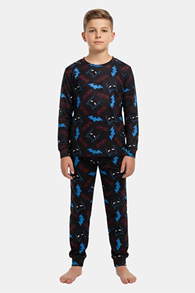 DC COMICS Kids Boy 2Pcs Batman Print Pajama Top And Bottom Set, Multicolor