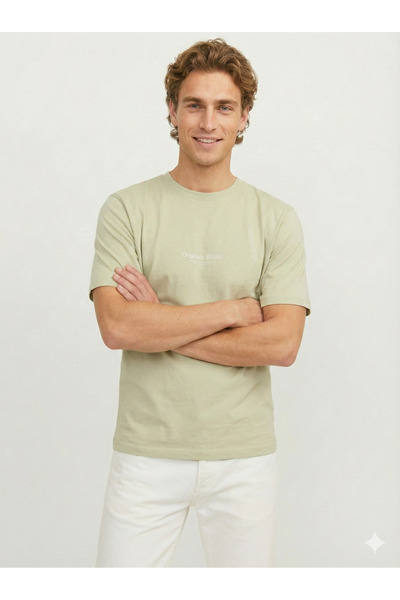 Jack & Jones Tricou casual pentru bărbați J&J basic de culoare uni, cu potriv...