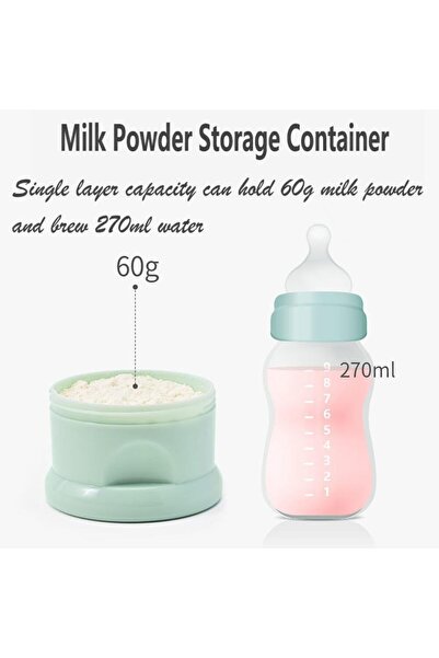 Arabest صندوق مسحوق الحليب مكون من 4 طبقات، محمول، فتحة جانبية، مع حبل تعليق،...