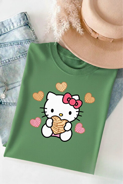 New Shine تي شيرت مطبوع عليه هيلو كيتي للجنسين