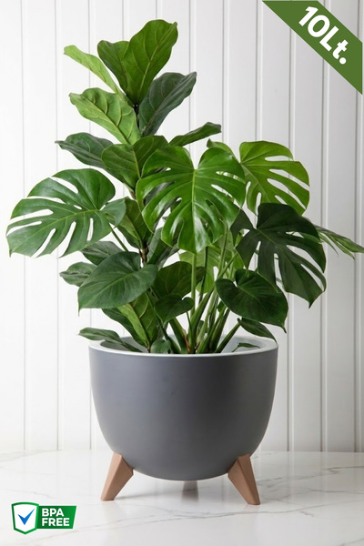 Nandy Home Ufo Model Saksı - 10Lt. Saksı - Yuvarlak Modern Saksı