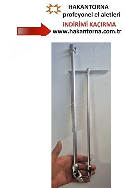 HakanTorna HT- Rico 1/4 Mafsallı T Saplı Lokma Adaptör 1/2 Mafsallı T Lokma Kolu