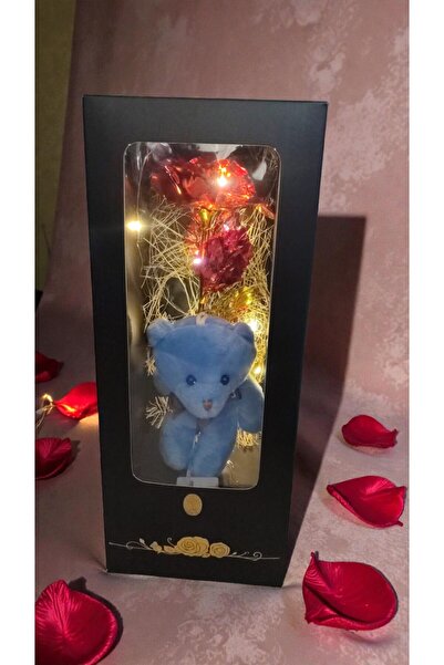 FAMEMUS ACCESSORY Sevgililer Gününe Özel Lüks Ayıcıklı Ledli Sonsuzluk Güllü ...