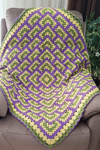 nftart.design Mini Boxes - Hand Knitted Sofa Throw & Tv Blanket & Knee Blanket