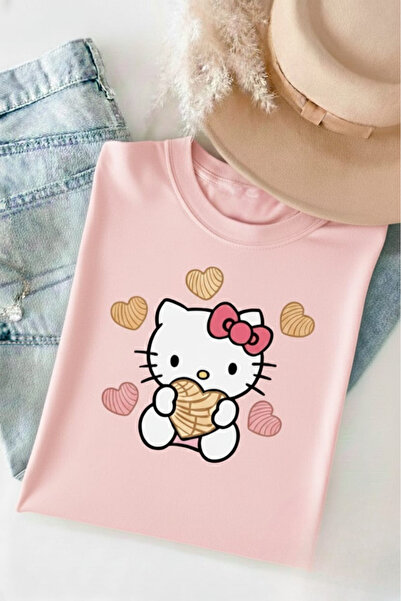 New Shine تي شيرت مطبوع عليه هيلو كيتي للجنسين