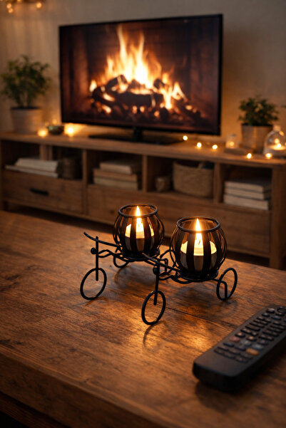 seymenbıçakçılık 2’li Metal Tealight Mumluk Standı | Dekoratif Masa Üstü Mumluk