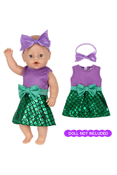 Choice فساتين أميرة أنيقة للدمى مقاس 18 بوصة، أزياء تنكرية لطيفة مع ربطة شعر ...