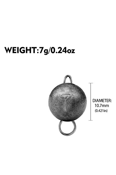 Choice 7G-10P 10/20 قطعة ثقل موازن لصيد الأسماك، خطاف كرنك، كتلة رصاص، موصل خ...