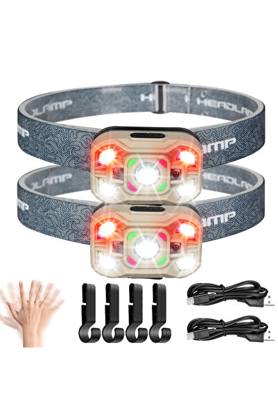 Choice Brown 2pcs With Hook Induction Led Headlamp USB Rechargeable Head Lamp...