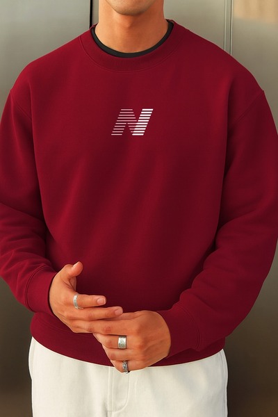 Flaubert Men's Printed Sweatshirt Trf 3-Ply Quality Fabric Oversize Cut