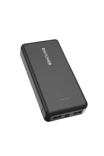 RavPower بطارية راف باور المحمولة - سعة 20000 مللي أمبير/ساعة، 15 واط، - أسود