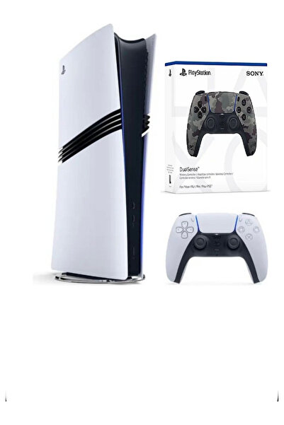 Sony Playstation 5 Pro + 2. kol Dualsense controller Kamuflaj (İthalatçı Gara...