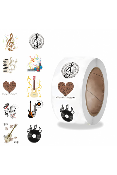 Choice 500 قطعة من ملصقات الفينيل الموسيقية المقاومة للماء، مناسبة لأجهزة الك...