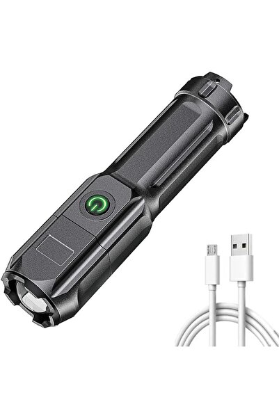 Choice black Powerful LED Flashlight Rechargeable USB 18650 Waterproof Zoom F...