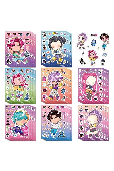 Miniso ٨ ملصقات أحجية على شكل وجه من مجموعة "مطاردة الساحرات" الشهيرة، يمكنك ...