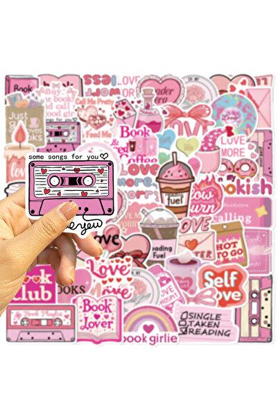 Choice 50pcs-YCK084 50 Pcs Pink Lover Cartoon Graffiti Stickers for Decoratin...