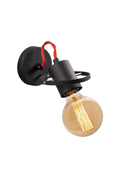 AmberLED Rustic Single Pendant Lamp Chandelier with Tufts Black E27 Compatible