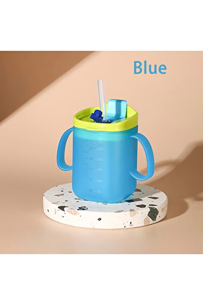 Choice كوب أزرق 3 في 1 مزود بماصة، كوب تعليمي للأطفال بغطاء، تصميم مفتوح، كوب...
