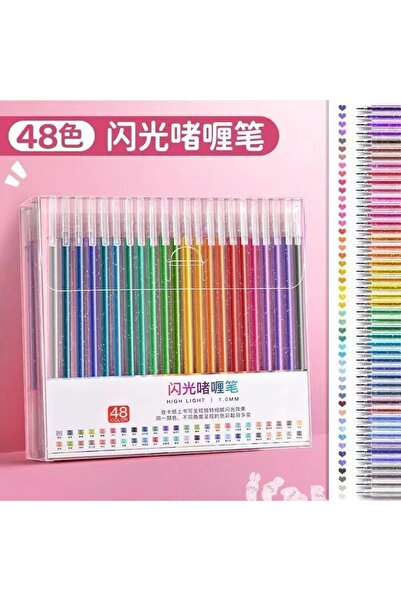 Choice مجموعة أقلام جل لامعة (48 أو 60 قطعة)، أقلام حبر جاف بلاستيكية مقاومة ...