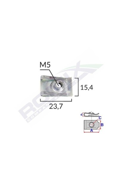 ROMİX Clips Metalic Fixare Universal Set 10 Buc