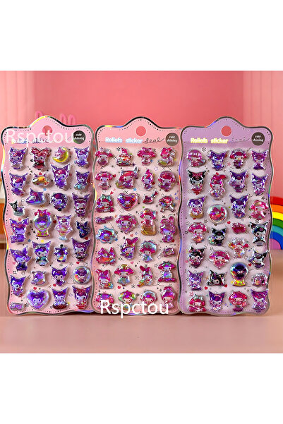 Choice 3 قطع من ملصقات سانريو اللطيفة بتصميم شخصيات كرتونية مثل كورومي وماي م...