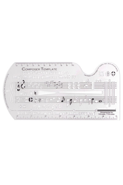 Choice WHITE 5-Line Staff Paper Ruler,PP Material,Music Composition Tool,Musi...