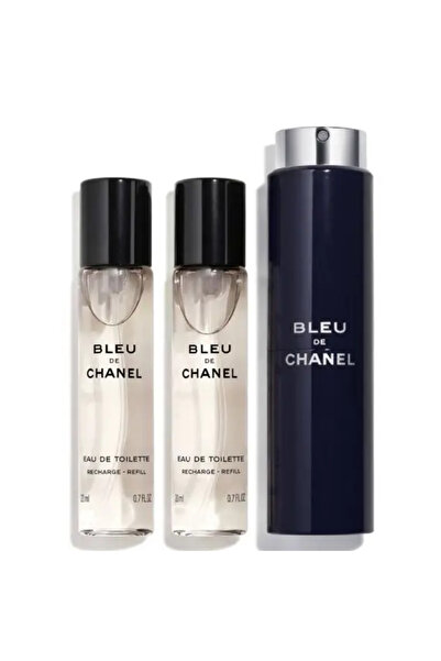 Chanel بلو دي تويست آند سبراي إعادة تعبئة للرجال - أو دو تواليت، 3 × 20 مل