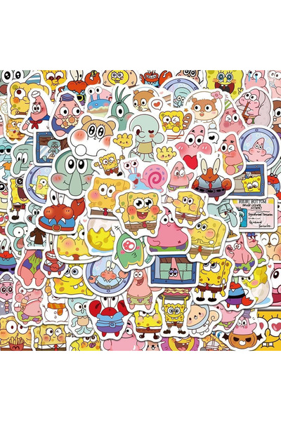 Choice ١٠٠ قطعة من ملصقات سبونج بوب سكوير بانتس الكرتونية اللطيفة، بدون تكرار...
