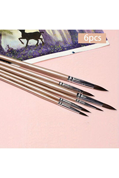Choice 6pcs 6pcs high-quality brushes, circular pointed watercolor brush set,...